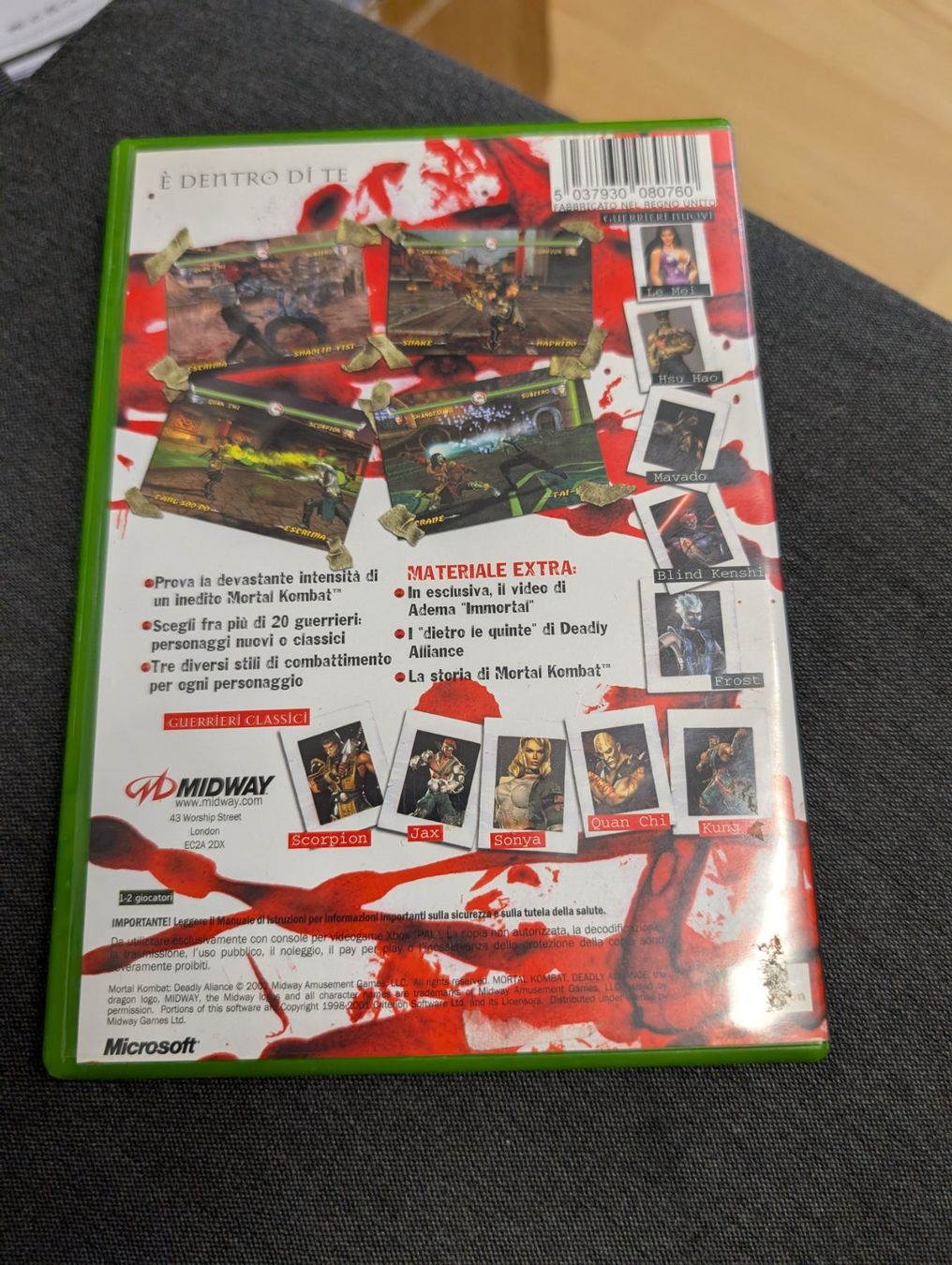 Jeux: Mortal Kombat deadly alliance Microsoft xbox – D'occasion à Giubiasco par Ticinerd 1