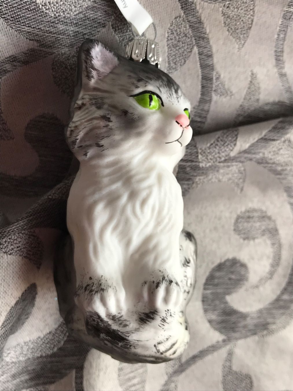 Tutte le decorazioni: Katze weiss-grau Christbaumschmuck – Nuovo e nell'imballaggio originale da Alpnach Dorf venduto da marvo 5