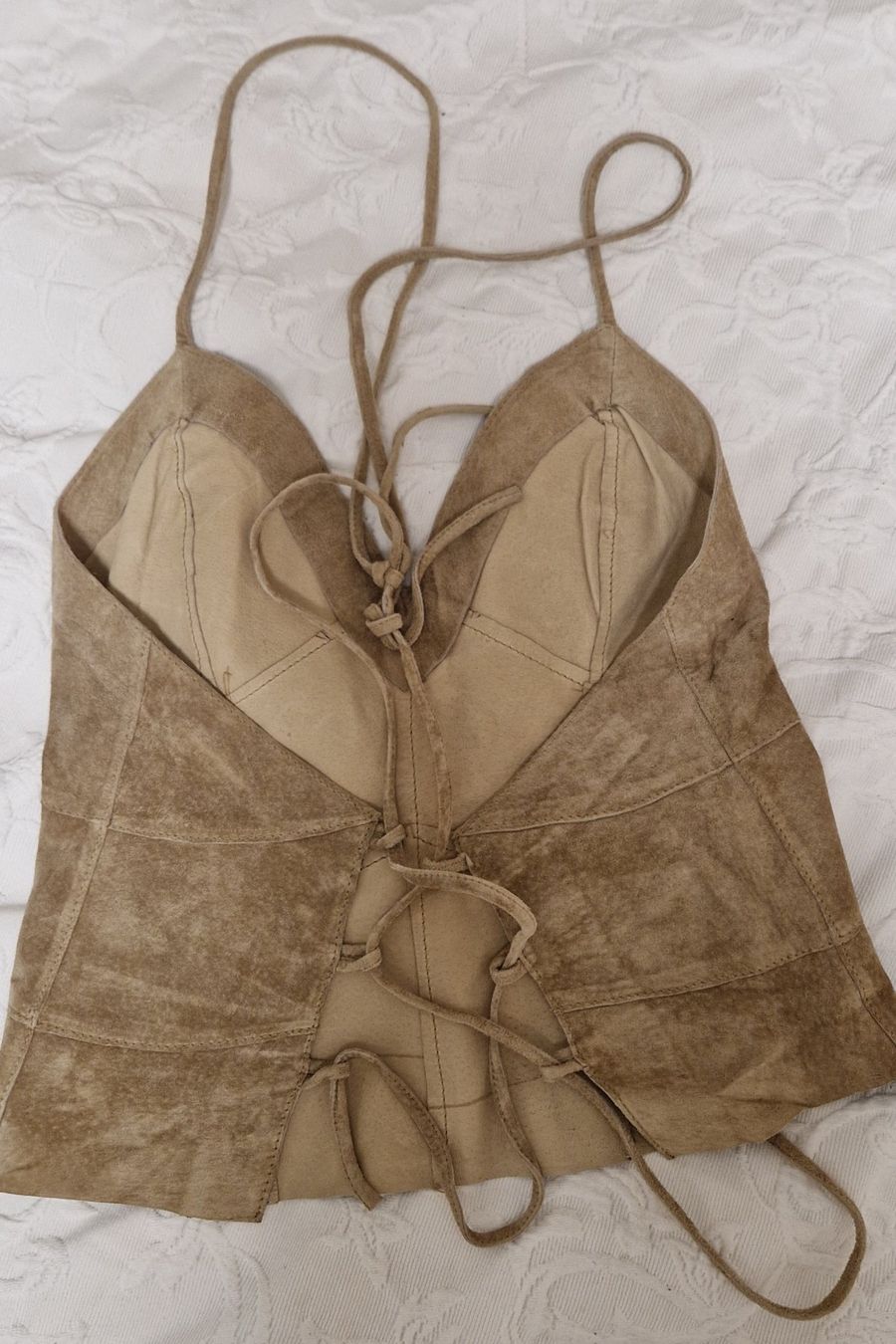 Tops: Top bustier en cuir velours – D'occasion à Epalinges par Ozili 1