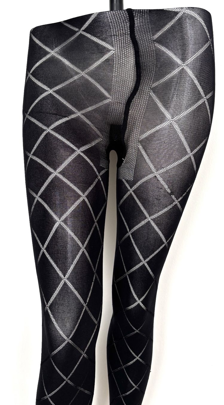 Globus Calze & Collant: Globus Strumpfhose schwarz Rautenmuster - EU S – Usato da Bottmingen venduto da marktplatz-schuhe 1