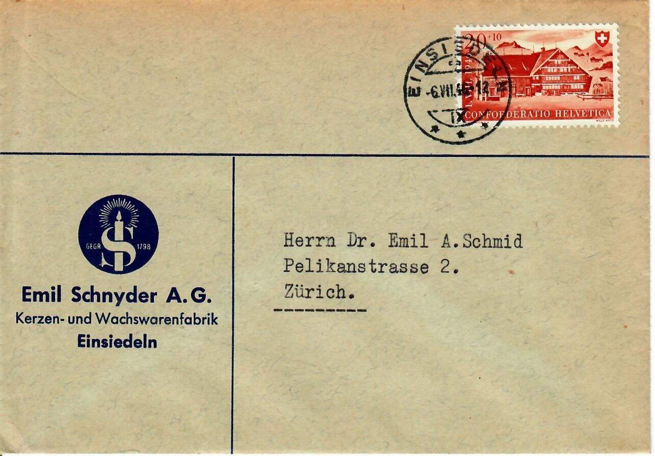 Tous les timbres: Brief, Einsiedeln 1946 – D'occasion à Hochdorf par Ziegel-16