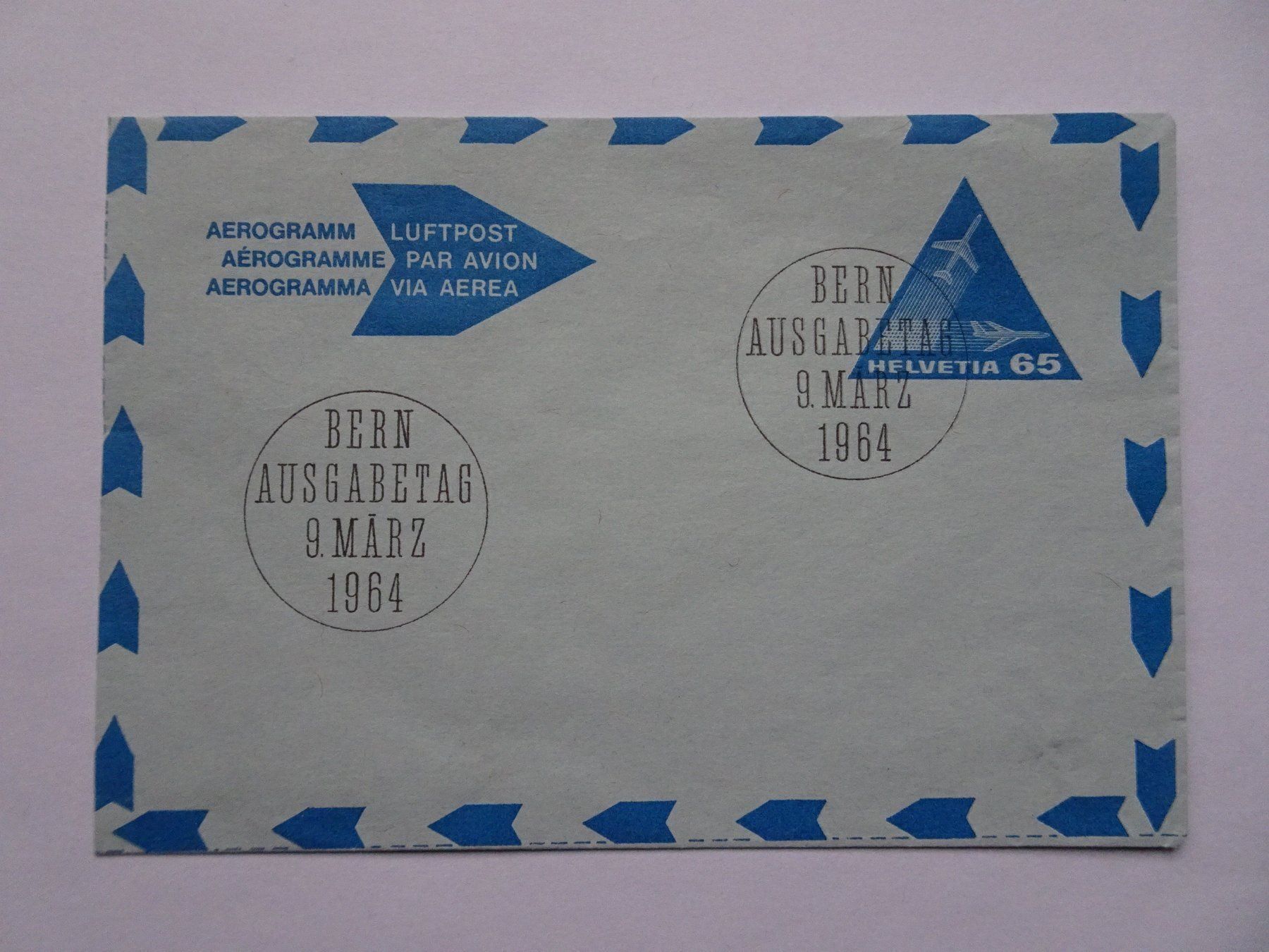 Tutti i francobolli: Aerogramm 1964 – Nuovo (secondo la descrizione) da Aadorf venduto da Chnorli-Furz
