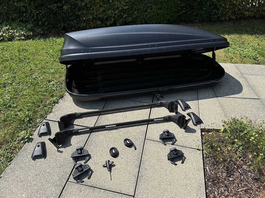 Thule Box da tetto: Thule Peugeot Dachbox mit Lastenträger – Usato da St. Gallen venduto da Miniwomn 4