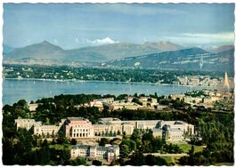 GENÈVE - PALAIS DE NATIONS - Vue sur la ville ca. 1960 (GE)