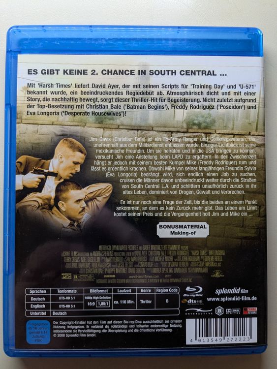 quot Harsh Times Leben am Limit quot mit Christian Bale Blu ray (Gebraucht