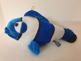 Kuscheltier, Plüsch Clownfisch blau/weiss, Grösse 16cm