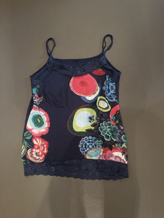 Damen Top Desigual Gr L  dunkelblau