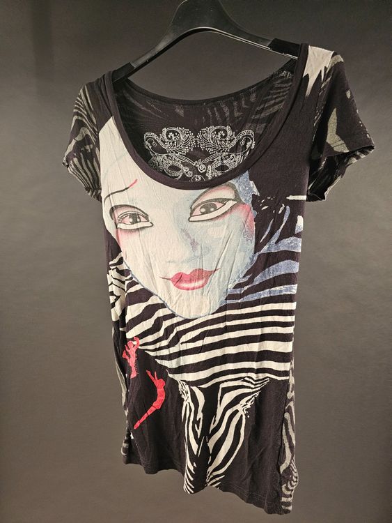 Tunique Desigual Cirque Du Soleil – Manches Courtes Noir – Taille S Motif Cirque Décontracté
