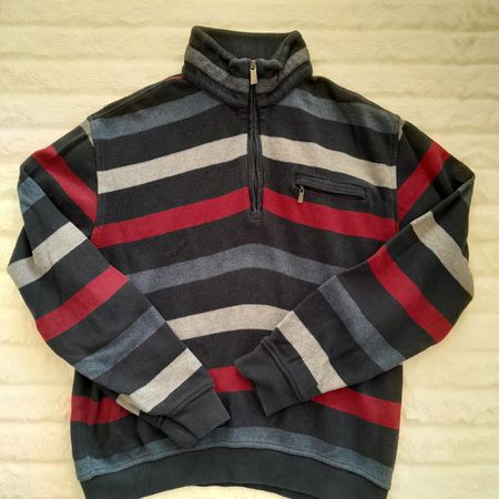 Pull Bugatti rayé, taille M – Confort & Style automnal!