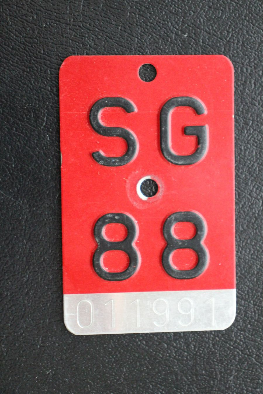 Schilder: Velonummer  SG 88 – Gebraucht aus Wiedlisbach von han_n6ff