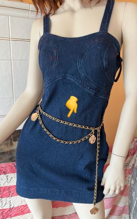 Modische Bauchgürtel (Schwarz oder Weiß mit Gold)