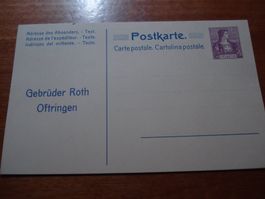 Privatganzsache um 1910, Gebr. Roth Oftringen, **