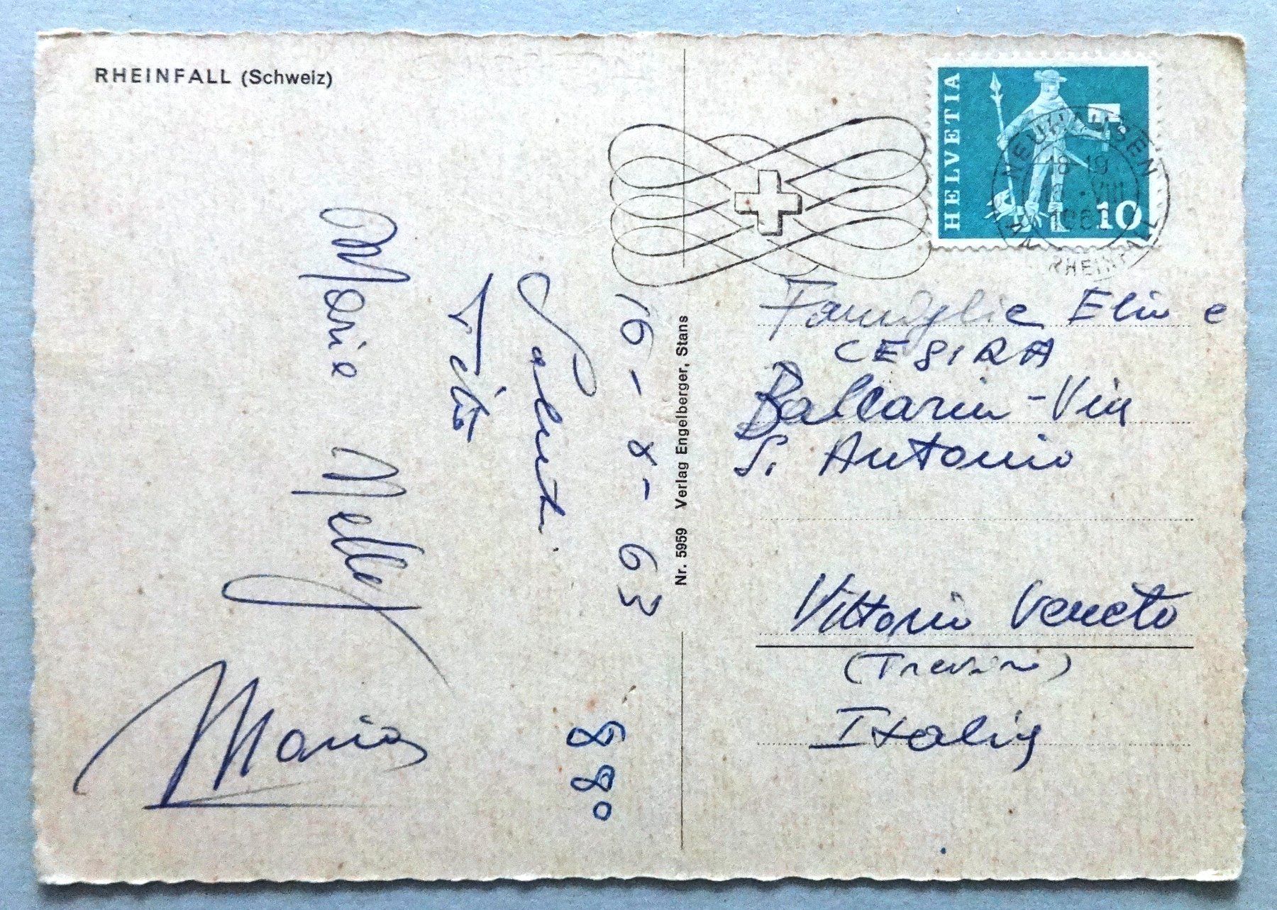 Cartoline postali: Rheinfall (Schweiz) – Usato da Fétigny venduto da Billy2miny 1