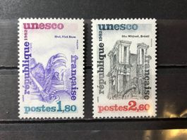 Paire UNESCO Neufs** 1982
