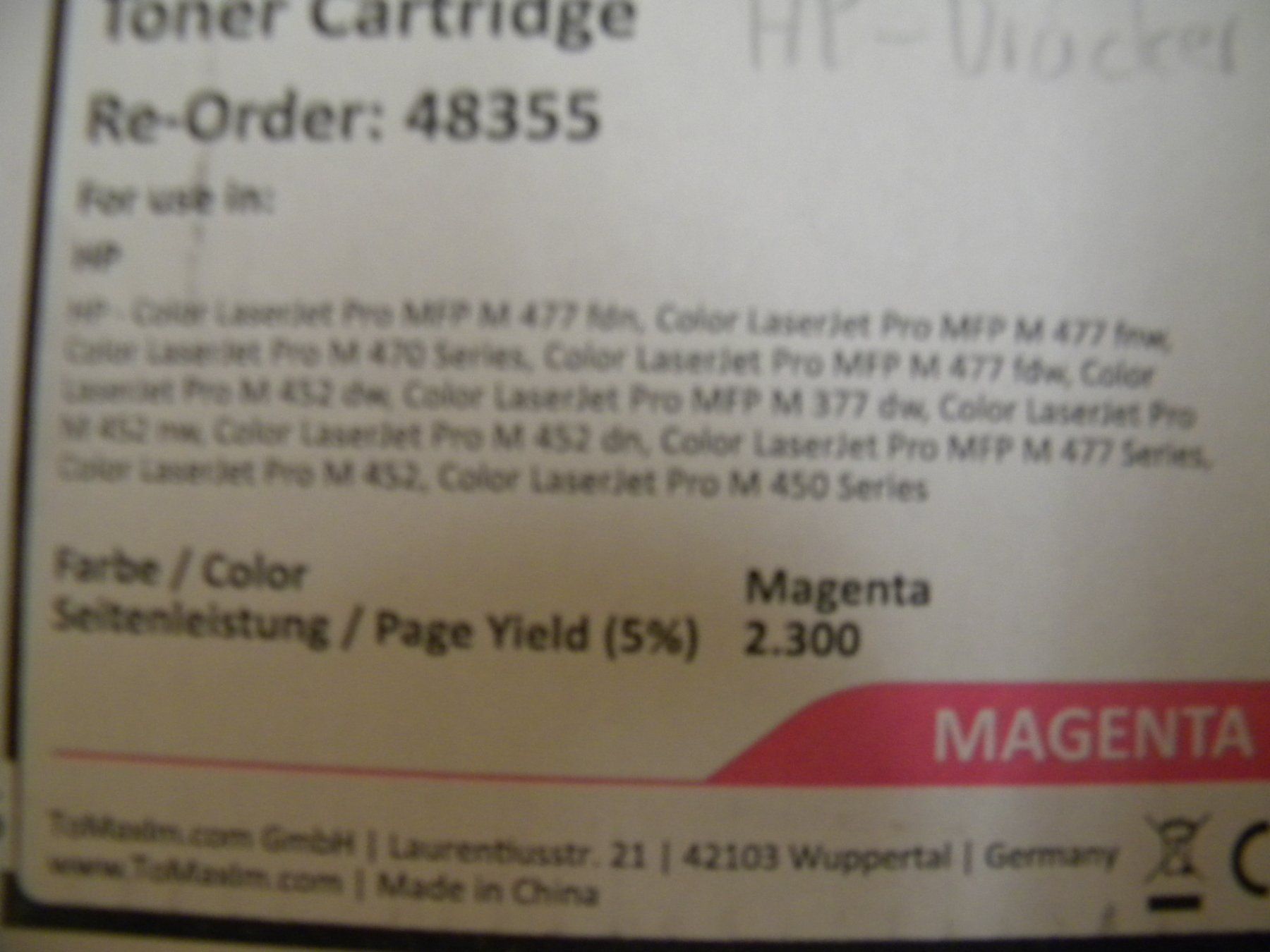 Cartucce per stampanti & toner: CF413A  410A – Nuovo e nell'imballaggio originale da Bühler venduto da Wini100 1