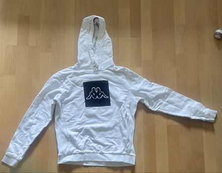 Cooler Kappa Hoodie - Weiss mit Farbakzenten, Top Zustand!