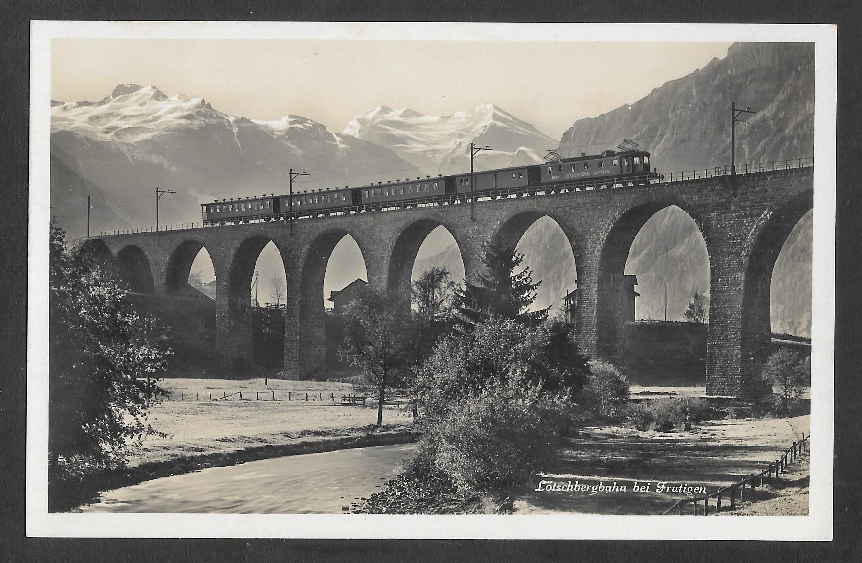 Cartoline postali: Lötschbergbahn bei Frutigen – Usato da Olten venduto da clotaldi