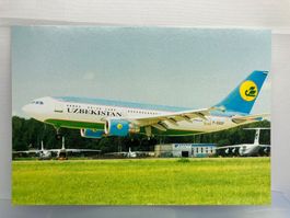 Postcard Airbus A310-300 Uzbekistan Airways