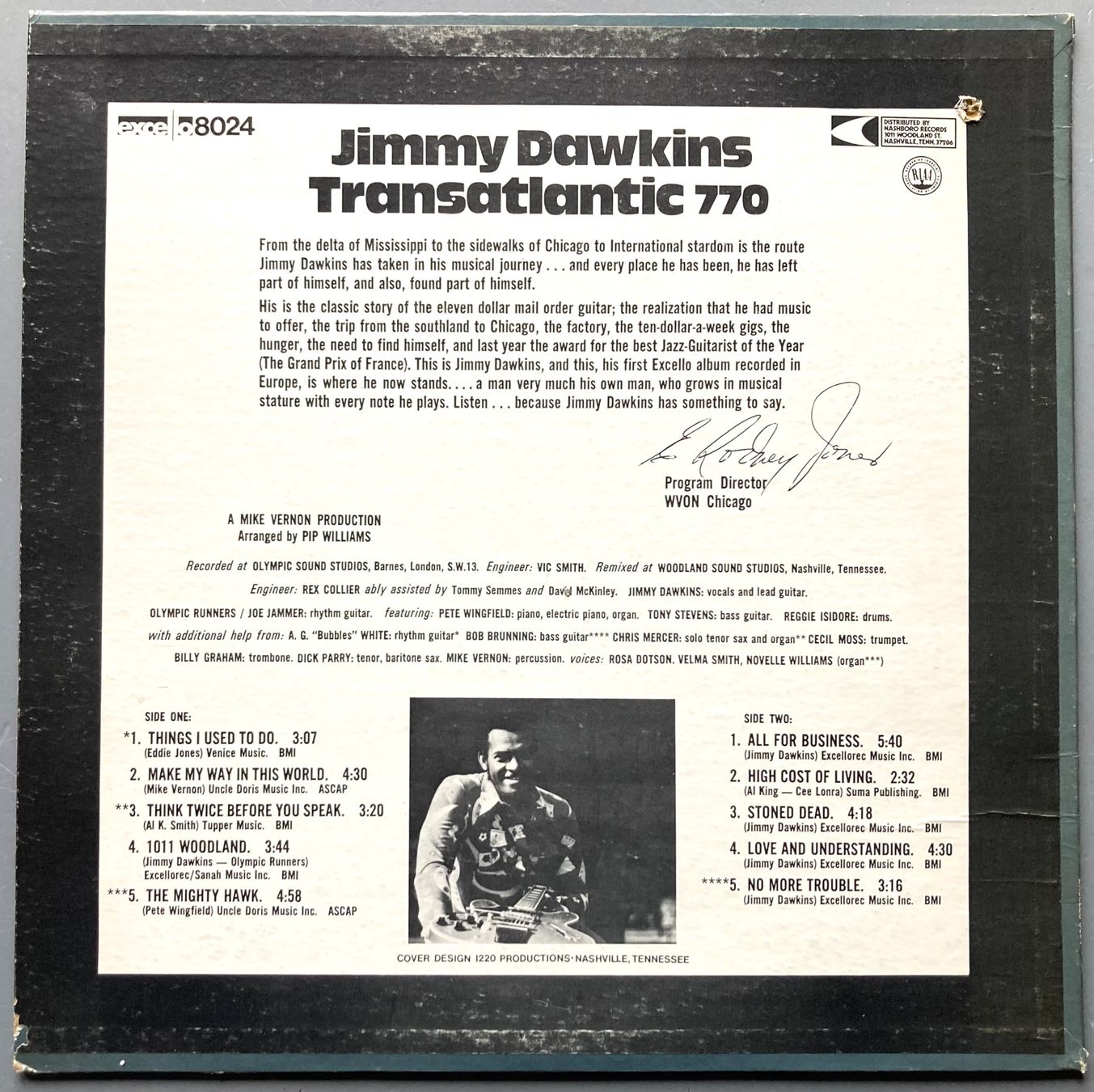Schallplatten: JIMMY DAWKINS - TRANSATLANTIC 770 – Gebraucht aus Poliez-Pittet von Newtown-Records 1
