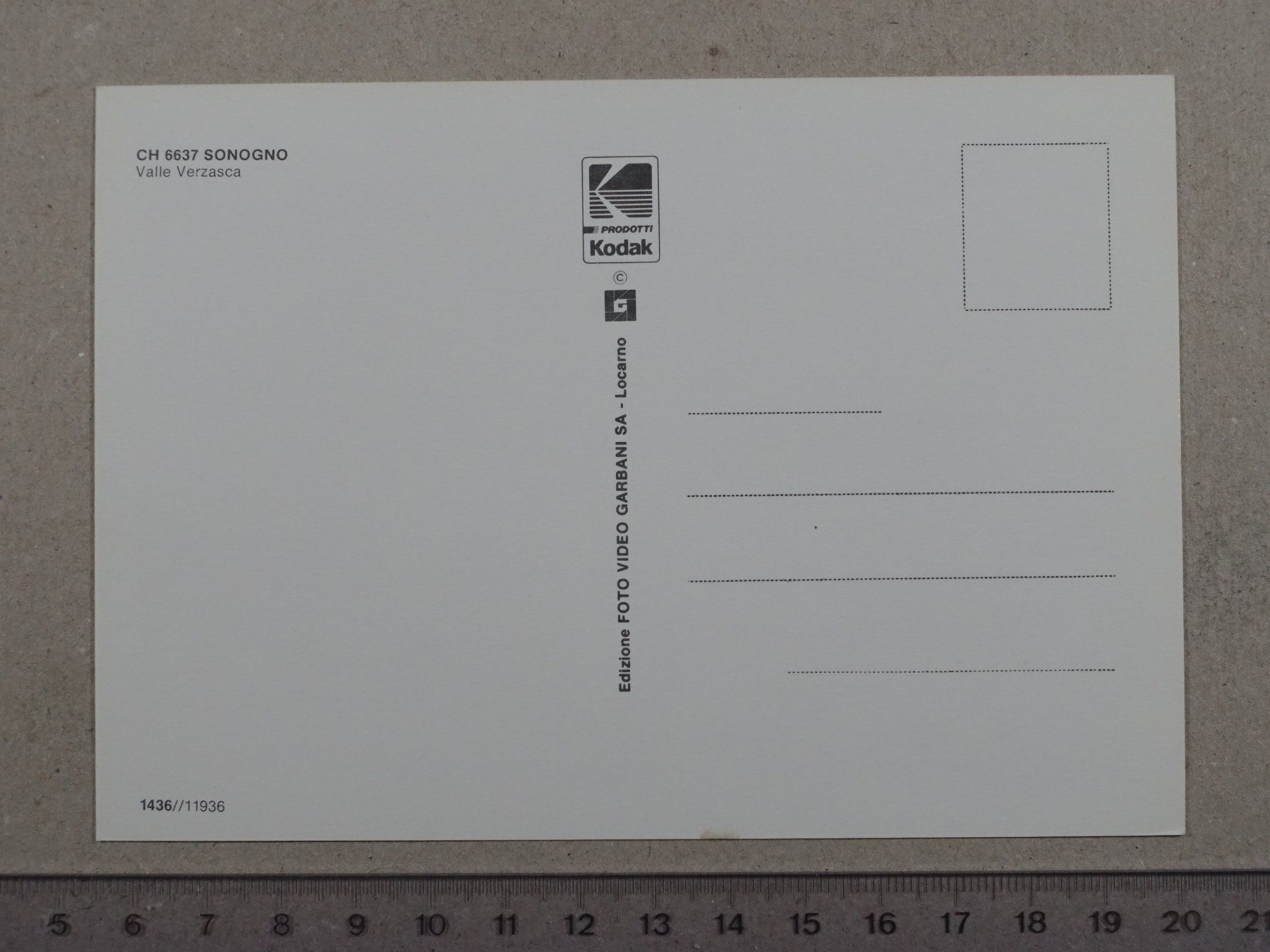 Cartoline postali: Sonogno, Valle Verzasca – Usato da Lenzburg venduto da fh1 1