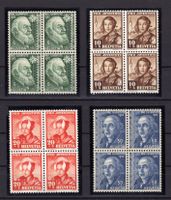 R2527  /  Pro juventute 1942 en blocs de 4 neufs XX