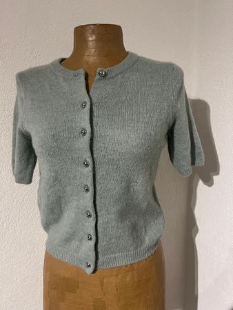 Cardigan H&M bleu clair, Taille XS, manches courtes 🌸