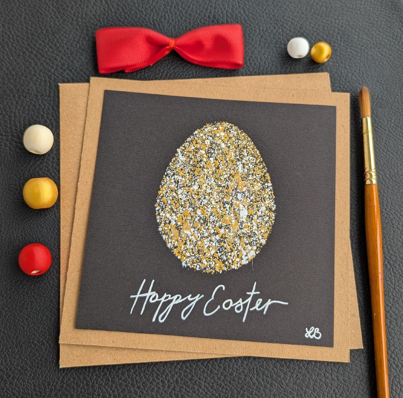 Cartoline: Hand Painted Easter Egg Card, Minimalist Greetings Card – Nuovo e nell'imballaggio originale da Winterthur venduto da LaVieColor