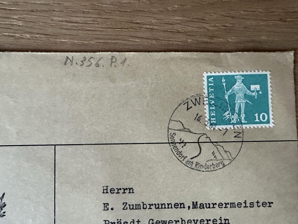 Alle Briefmarken: Schweiz - Befarfsbriefe mit Abart  – Gebraucht aus Schmitten / FR von Samsara169 3