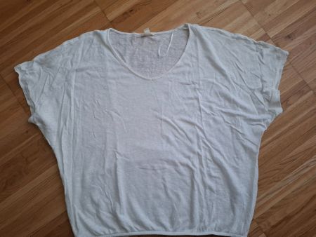 Wie Neu; ESPRIT LEINEN/BAUMWOLL SHIRT, Weiss, Gr. XL