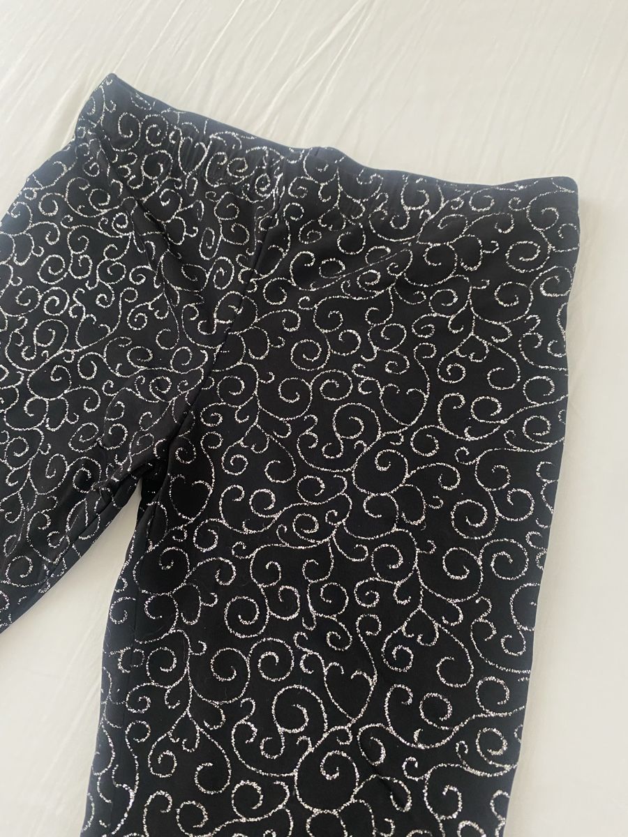 Leggings: Schwarze Leggins mit Glitzermuster S – Usato da Bern venduto da kimnowak 1
