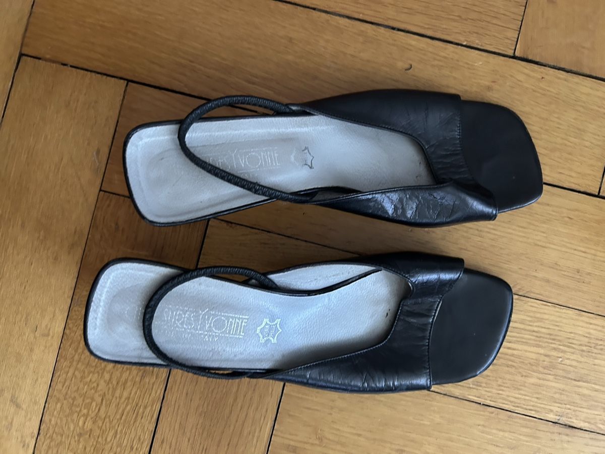 Damenschuhe: Damenschuhe schwarz Leder Grösse 40 Slingback – Gebraucht aus Zürich von joa_n5qx