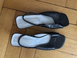 Damenschuhe schwarz Leder Grösse 40 Slingback