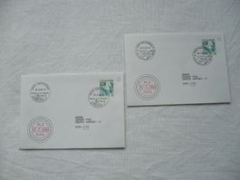 Werbedatumstempel - ET 3973 Venthône / 3987 Riederalp