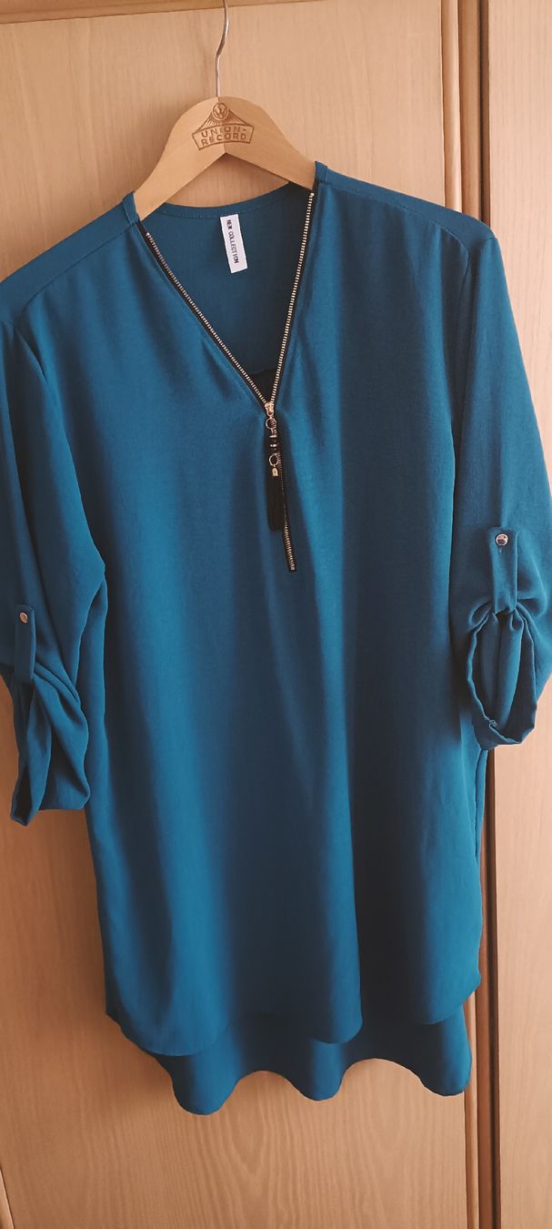 Vestiti: Camicetta donna petrolio zip oro taglia unica  – Usato da Lugano venduto da ycd_rv8h 3