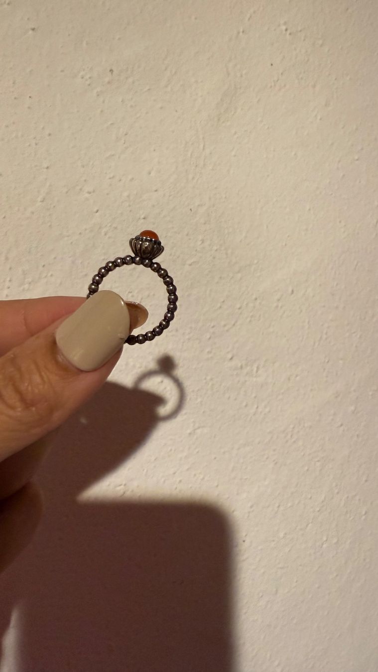 Pandora Anelli: Original Pandora Ring mit orangem Stein - elegant & zeitlos – Nuovo (secondo la descrizione) da Niederrohrdorf venduto da gigerch 5