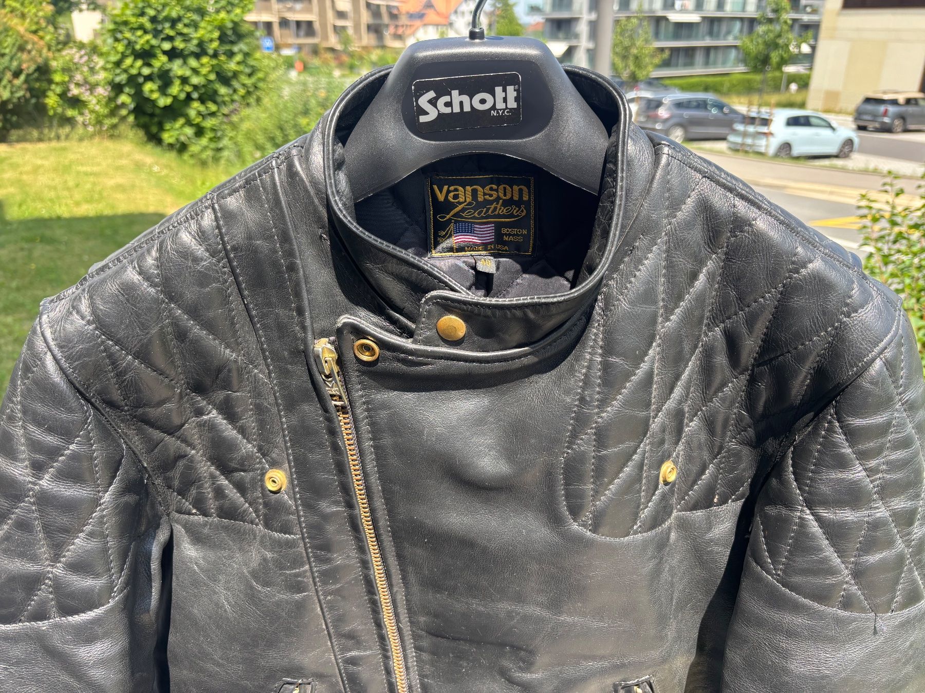 Giacche: GREAT VANSON CHOPPER BIKER LEATHER JACKET SZ 40 M L – Usato da Cossonay-Ville venduto da air_79rs 1