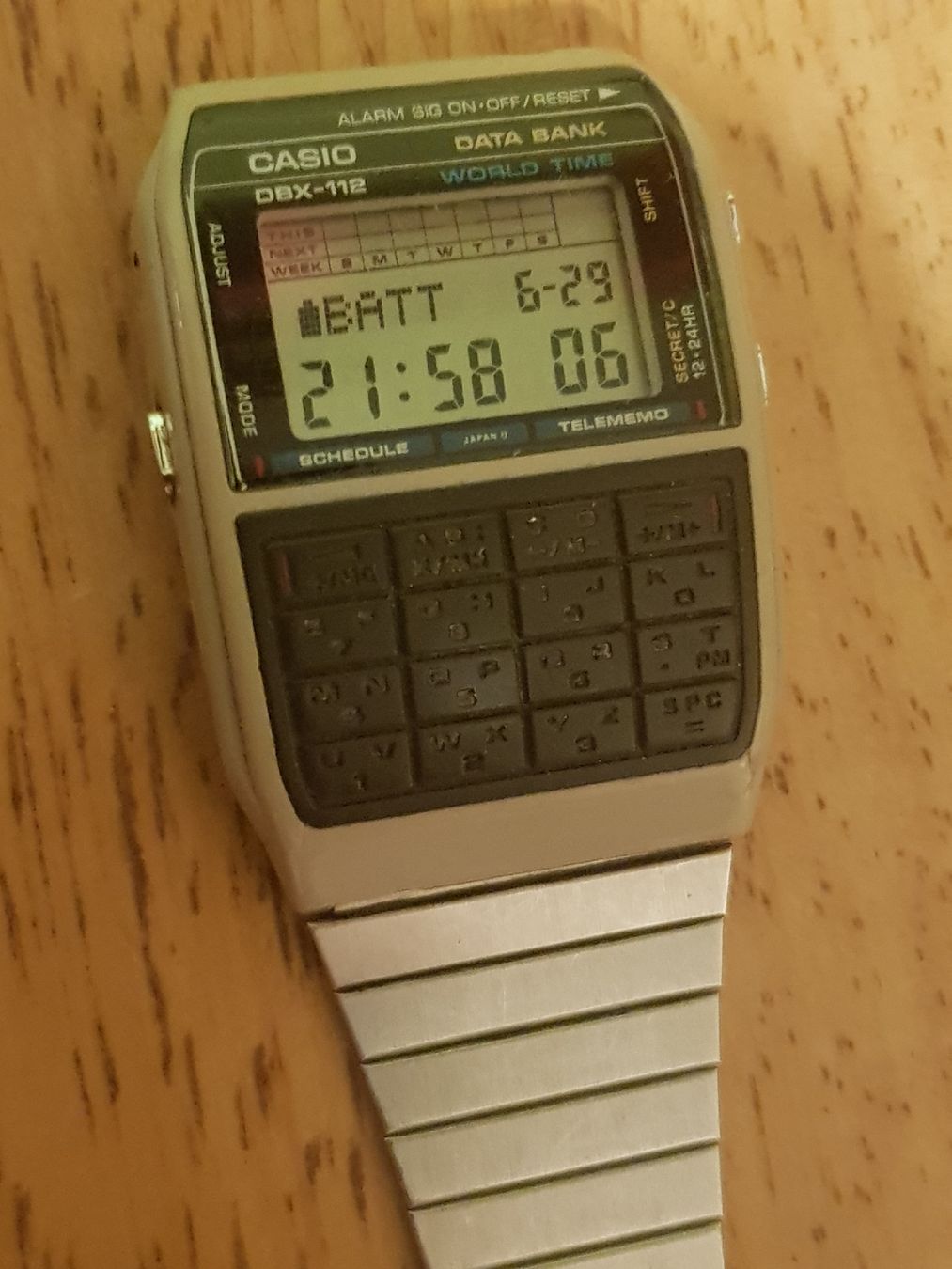 Casio Uhren: CASIO DBX-112 Data Bank LCD Vintage – Gebraucht aus Genève von BKYB