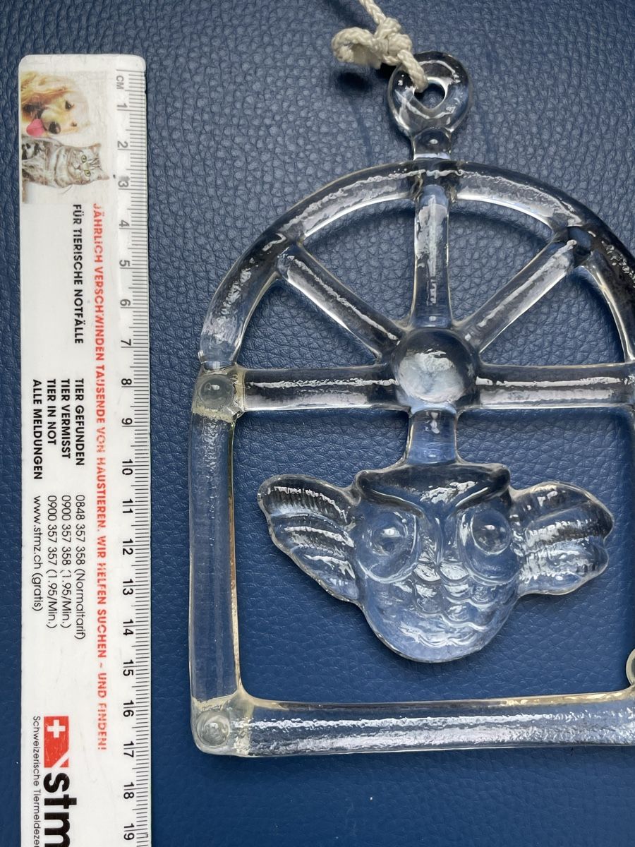 Glasi Hergiswil Tutte le decorazioni: Fenster Bild Eule Glasi Hergiswil – Usato da Nidau venduto da Beritundpan 2