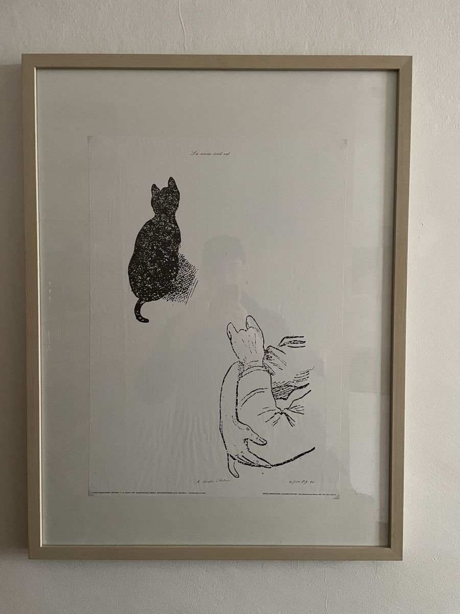 Grafiken & Lithographien: Marcel Broodthaers "Le Souris Ecrit Rat" signed edition – Gebraucht aus Basel von Amechan. 3