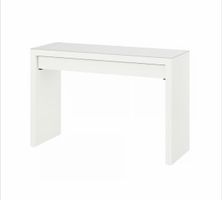 Malm Schminktisch weiss mit Schublade und Glasplatte 120cm