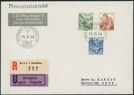 1948 - Landschaftsbilder - Farbänderungen - FDC ET - Haerry