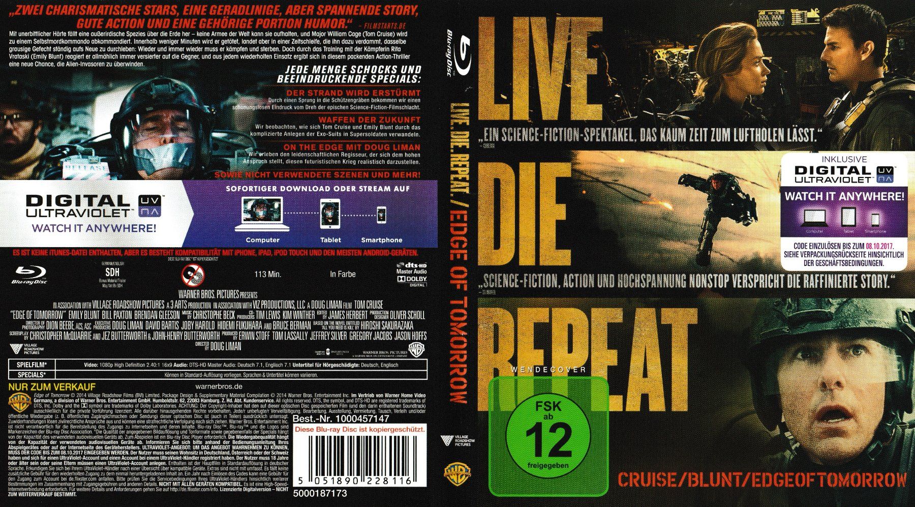 Tutti i DVDs: Blu-Ray - Live Die Repeat - Edge of Tomorrow – Usato da Langnau am Albis venduto da MediaRescuerKeLoX