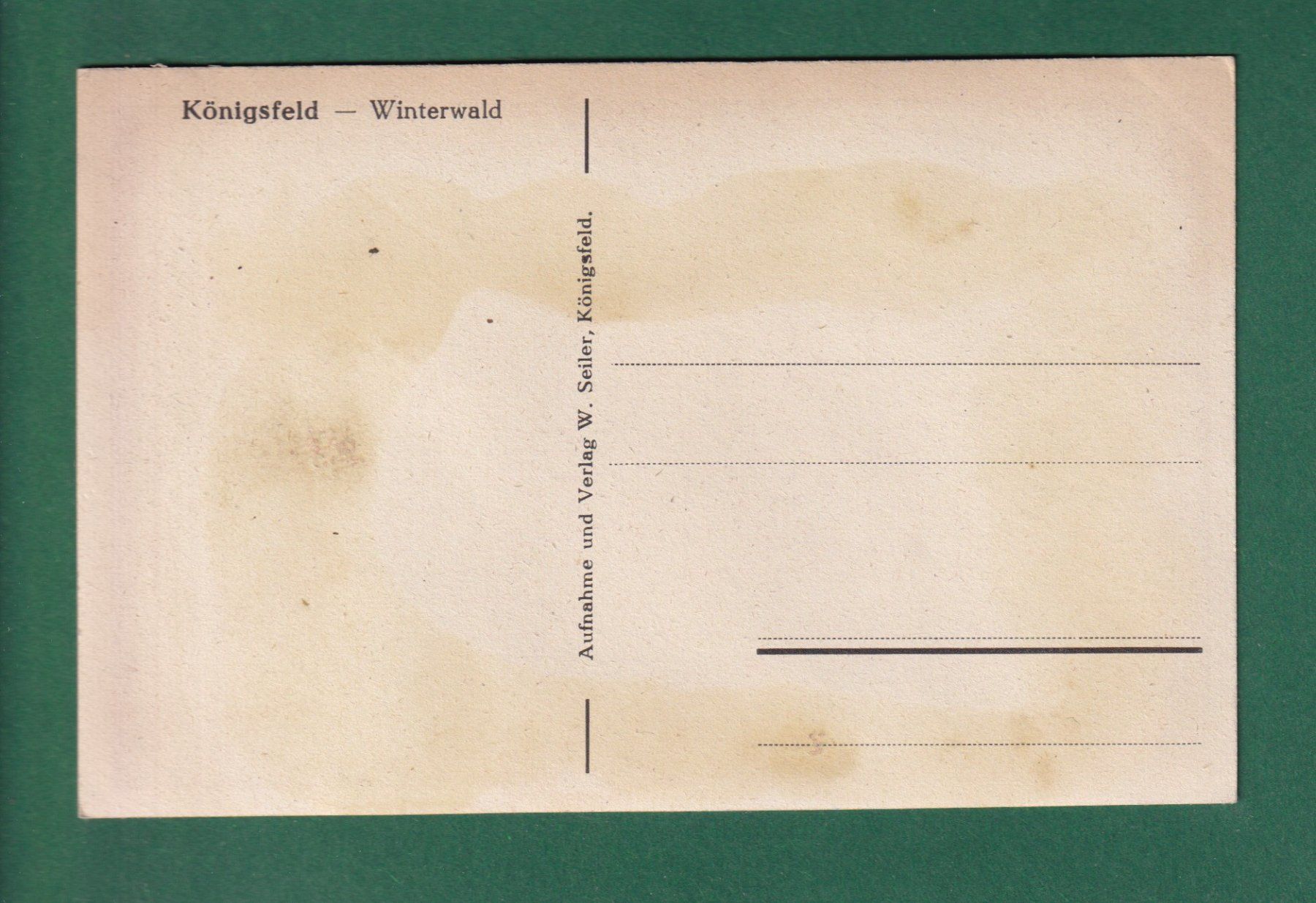 Ansichtskarten: KÖNIGSFELD - Winterwald – Gebraucht aus Pully von nicecards-shop 1