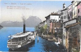 Gandria mit Dampfschiff "Italia"
