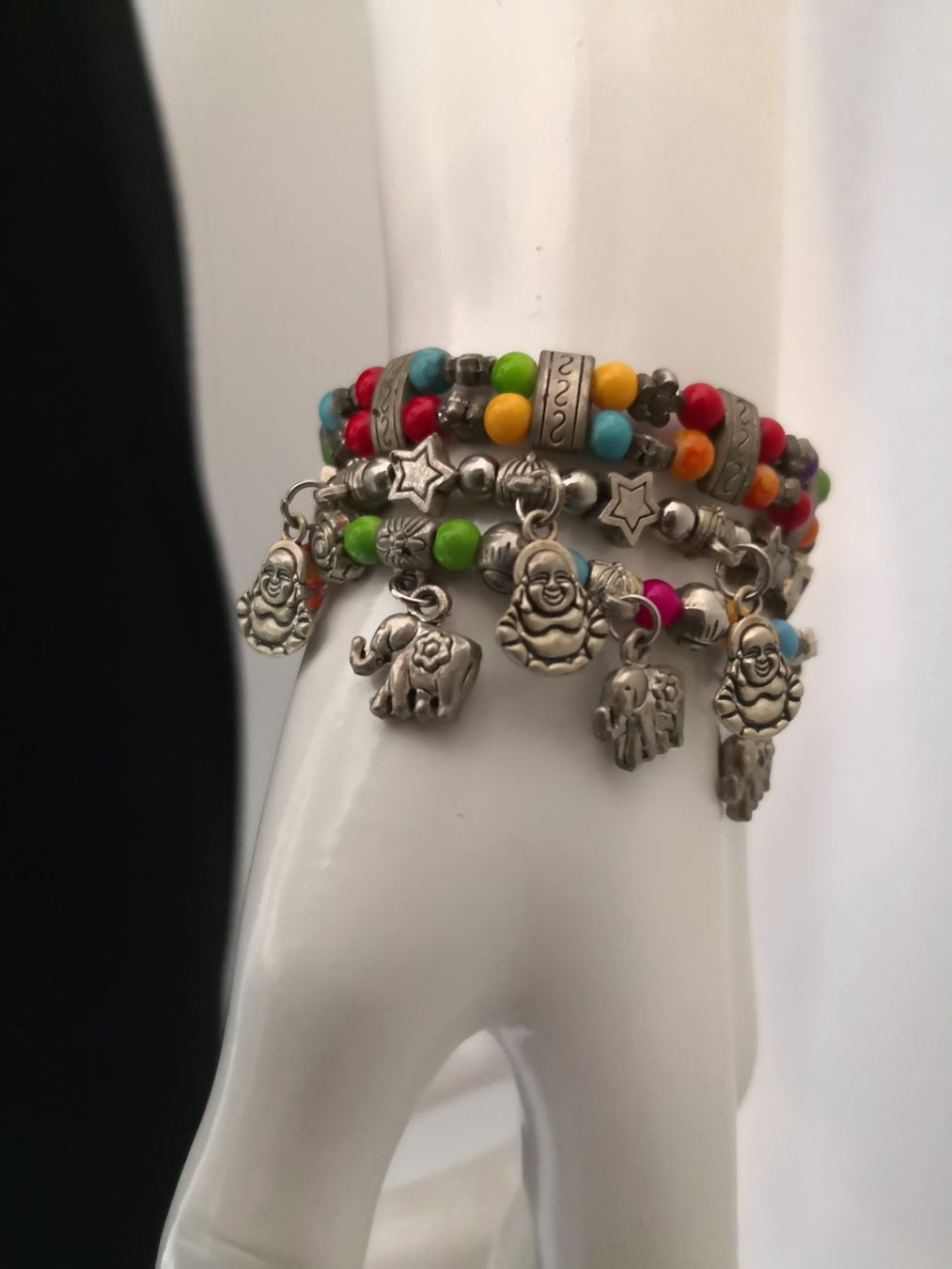 Armbänder & -reifen: 🤩BOHO-CHIC 3 ETHNO ARMBÄNDER MIT PERLEN & AMULETTEN NEU – Neu (gemäss Beschreibung) aus Olten von Naja-Twins-Twins 3