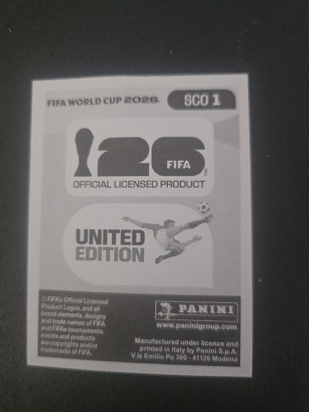 Panini Carte collezionabili: panini SCO 1  – Nuovo (secondo la descrizione) da Croy venduto da sylvie1350 1
