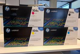 Cartouches HP Laserjet 504 neuves, lot de 4