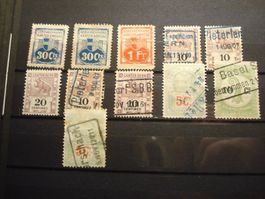 Lot alte Stempelmarken Schweiz o