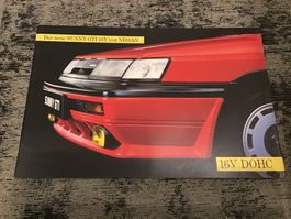 Nissan Sunny GTI 16V Verkaufsprospekt 16 Seiten Mai 1988