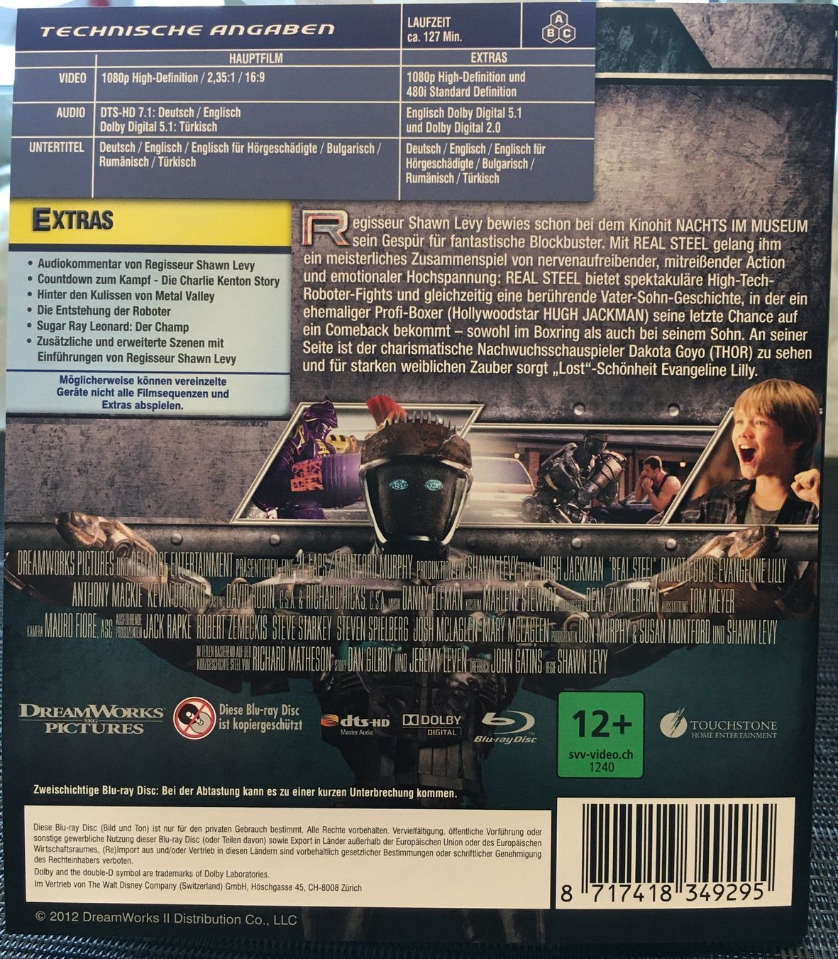 Alle DVDs: REAL STEEL - Hugh Jackman - Blu-ray Disc – Gebraucht aus Langnau am Albis von Rodland 4